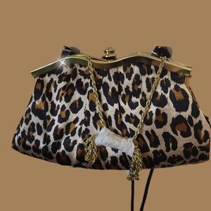 Small Leopard Purse w/ Detachable Handle NWOT